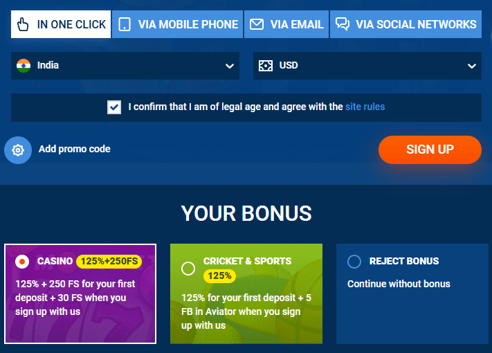 Mostbet Registration