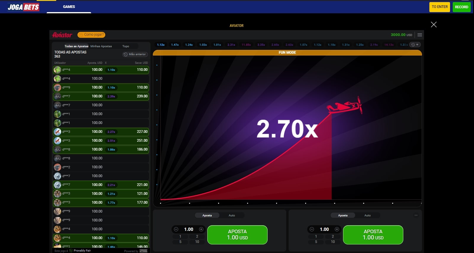 Play Aviator (Airplane) Game at Jogabets