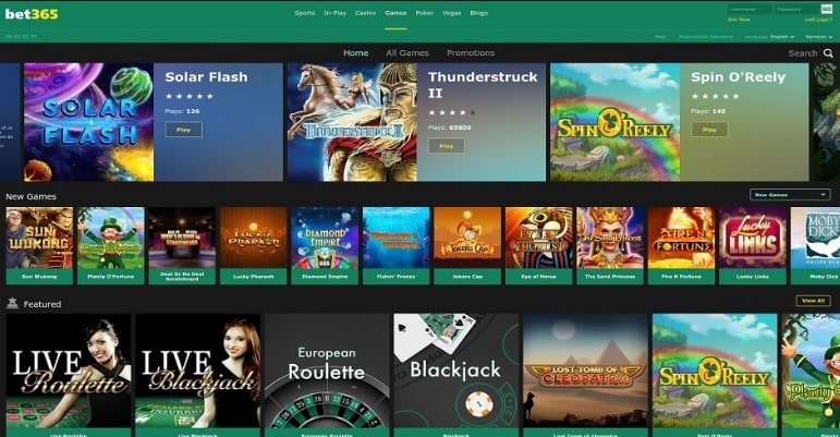 Bet365 Casino games